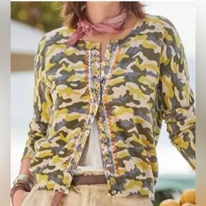 Sundance Catalog Tangier Camo Size Small Cardigan